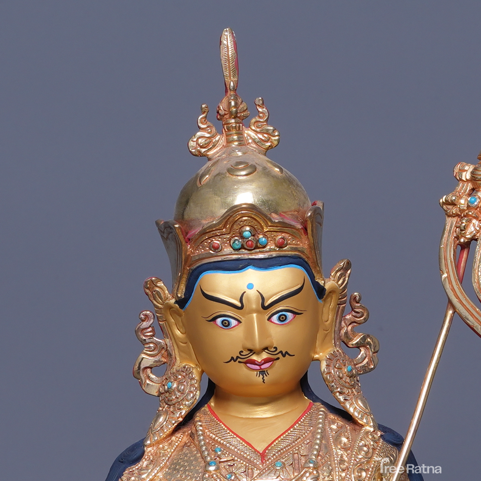 Guru Rinpoche Statue – 24K Gold Gilded Blessing of the Lotus-Born