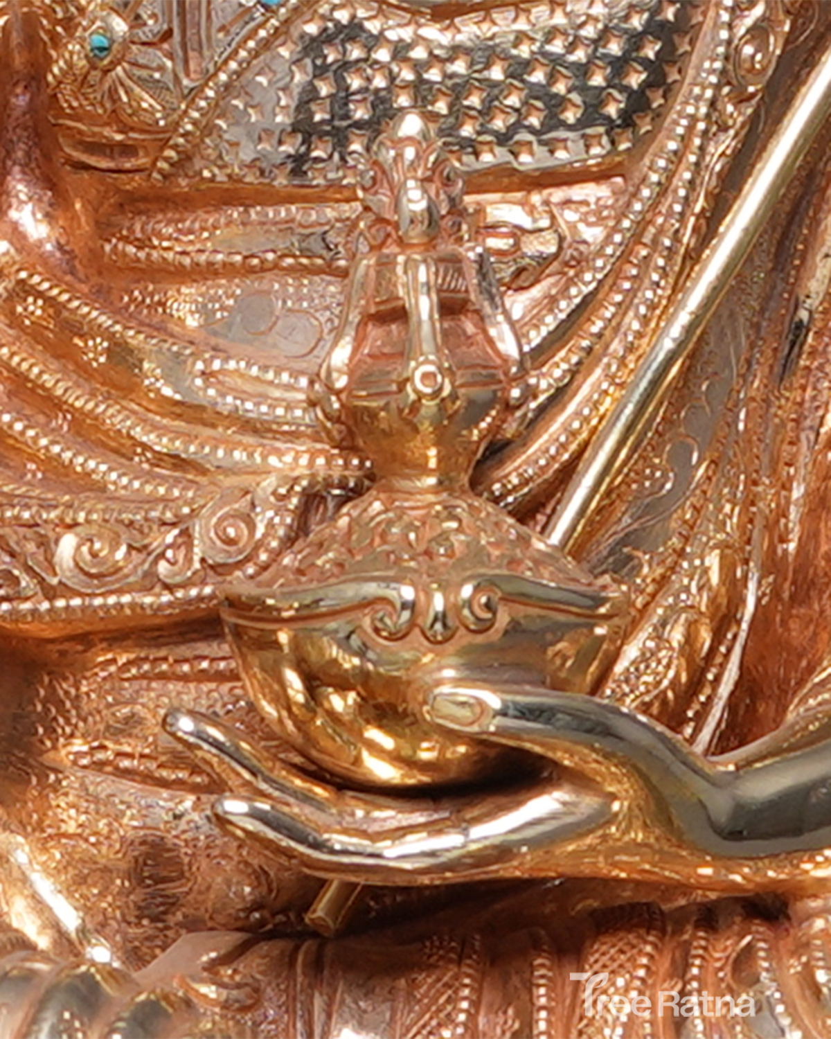 Guru Rinpoche Statue – 24K Gold Gilded Blessing of the Lotus-Born