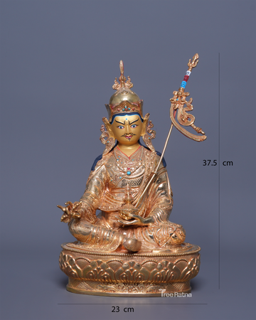 Guru Rinpoche Statue – 24K Gold Gilded Blessing of the Lotus-Born