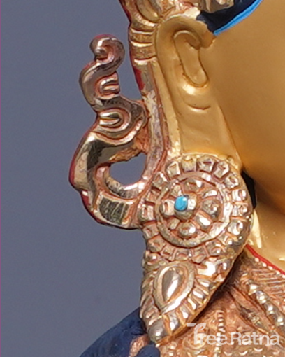 Guru Rinpoche Statue – 24K Gold Gilded Blessing of the Lotus-Born