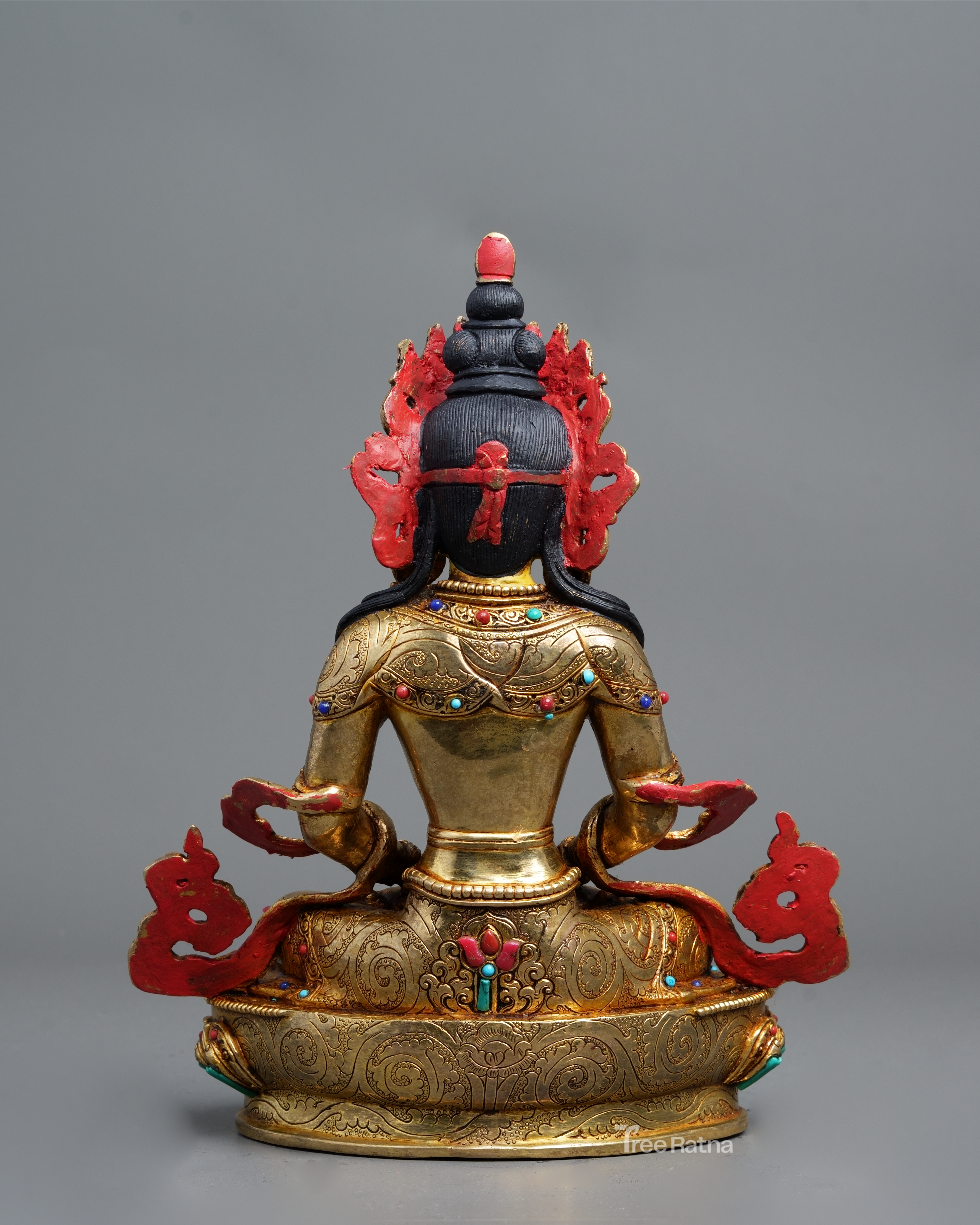 Amitayus Statue – Gold Gilded Handmade Sacred Art