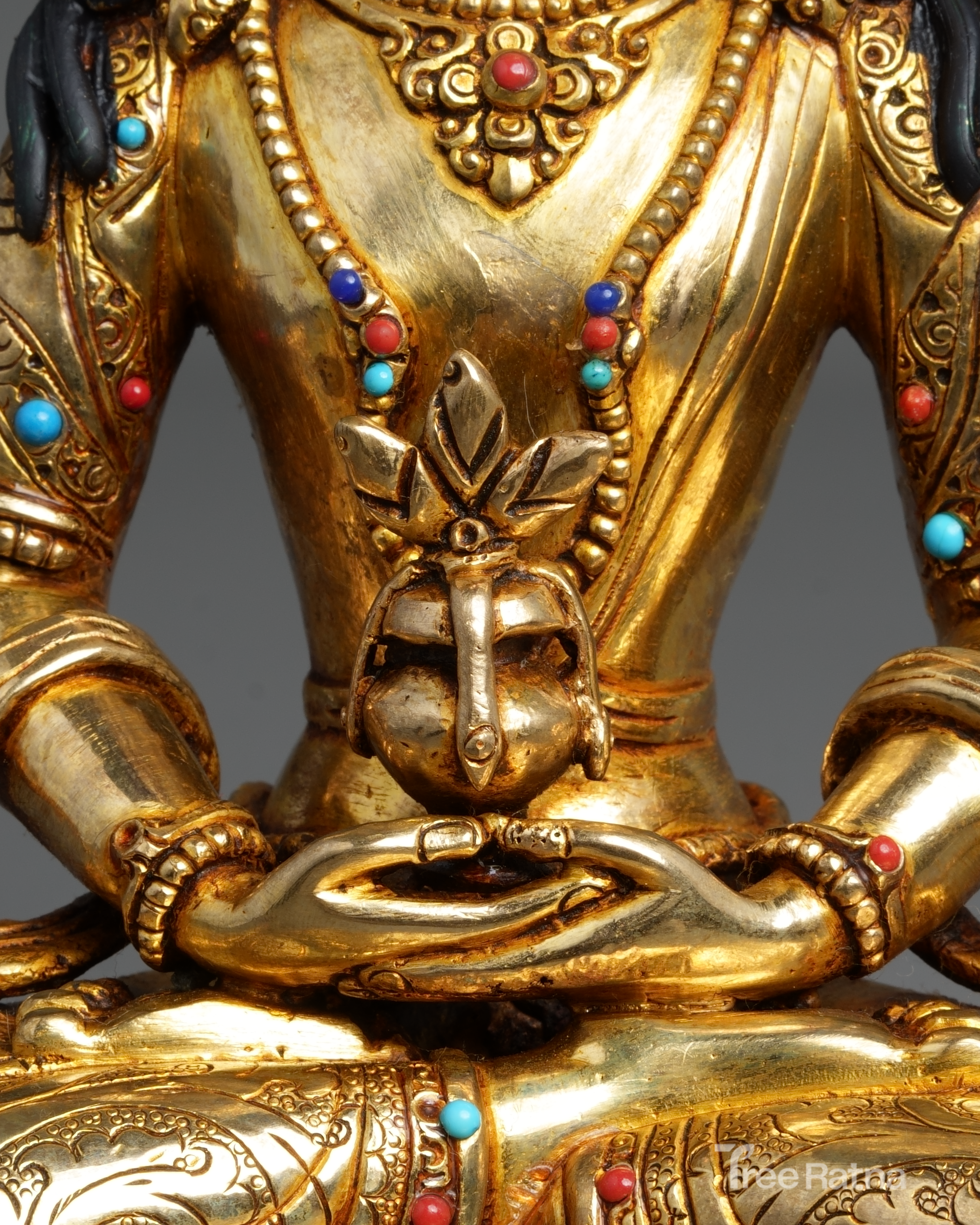 Amitayus Statue – Gold Gilded Handmade Sacred Art