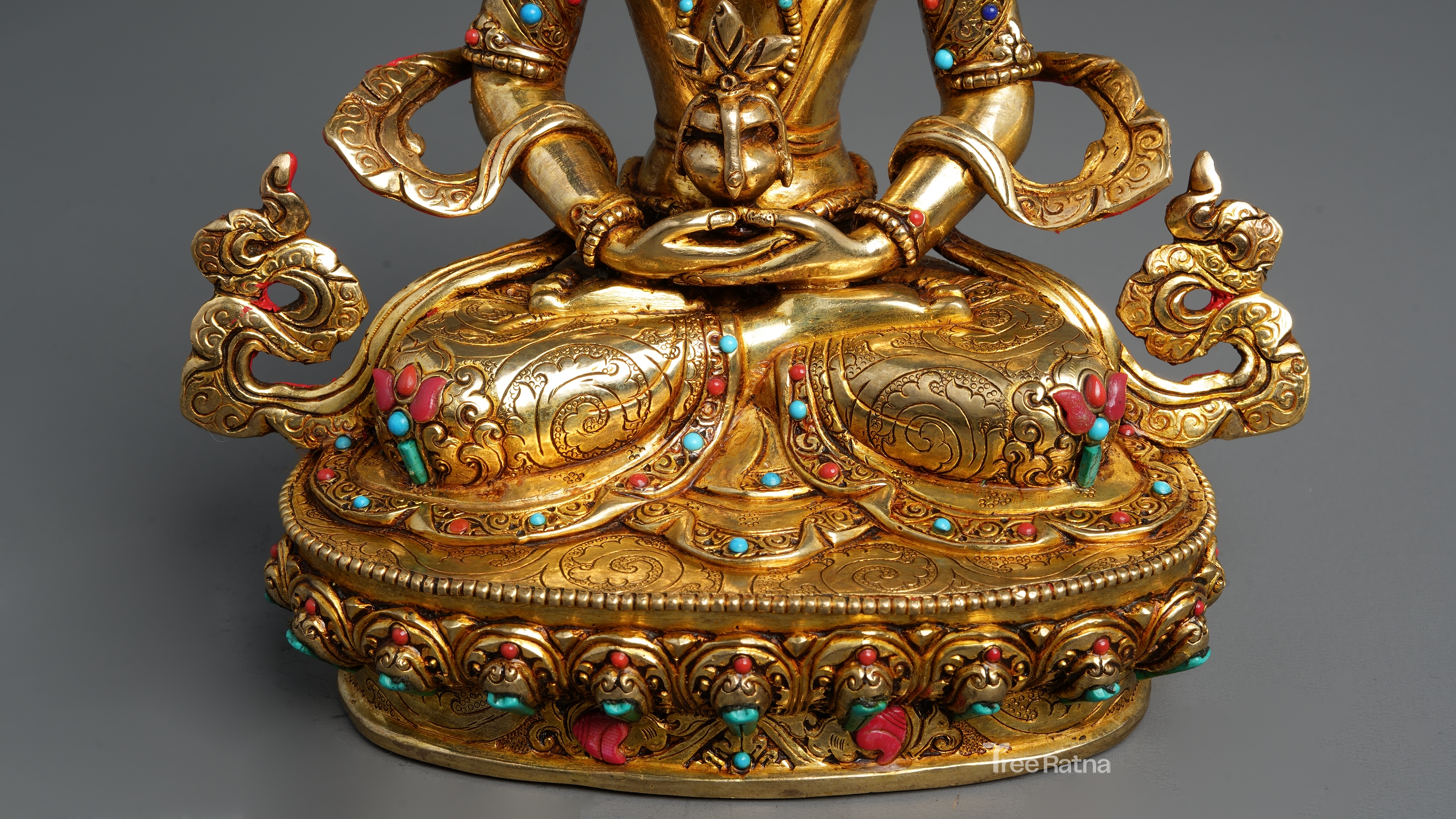 Amitayus Statue – Gold Gilded Handmade Sacred Art