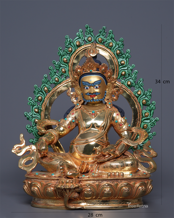 Dzambala 24K Gold Statue – Lord of Wealth & Abundance