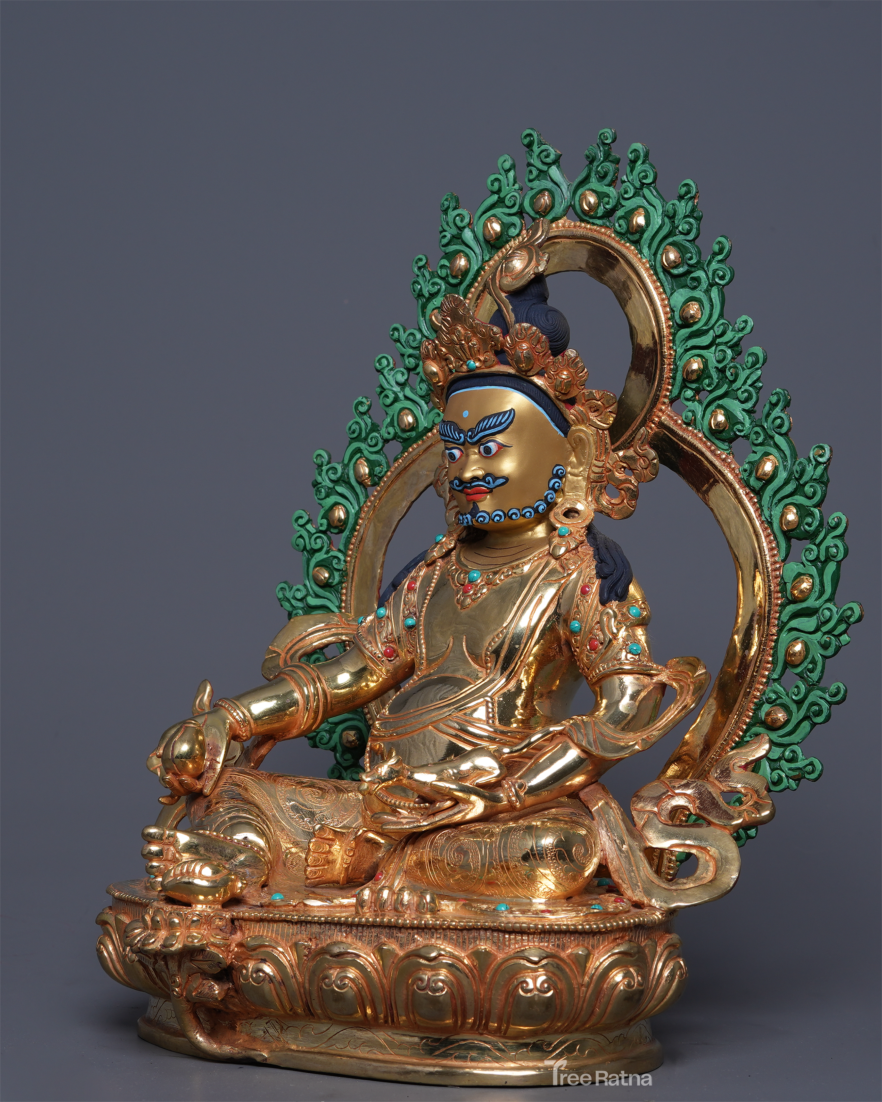 Dzambala 24K Gold Statue – Lord of Wealth & Abundance