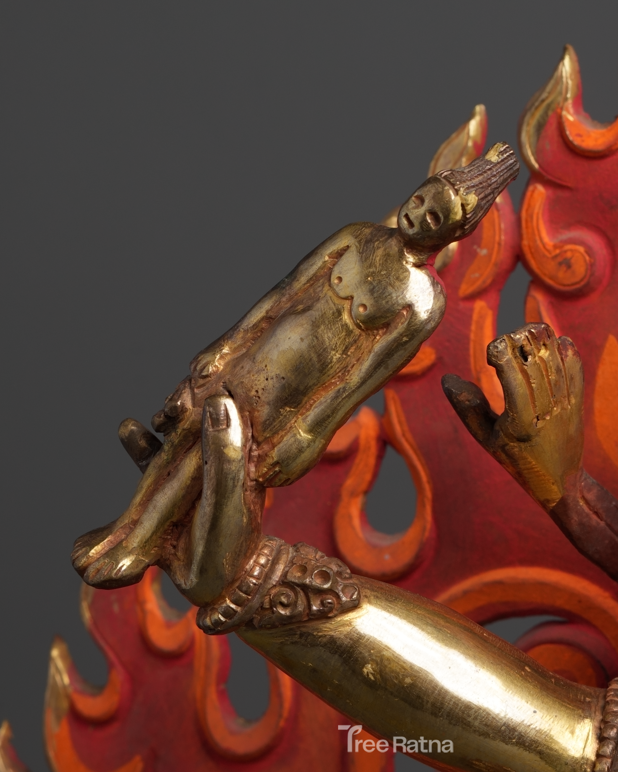 Ekajati Statue with 24k Gold & Gemstones – Handcrafted Spiritual Protector
