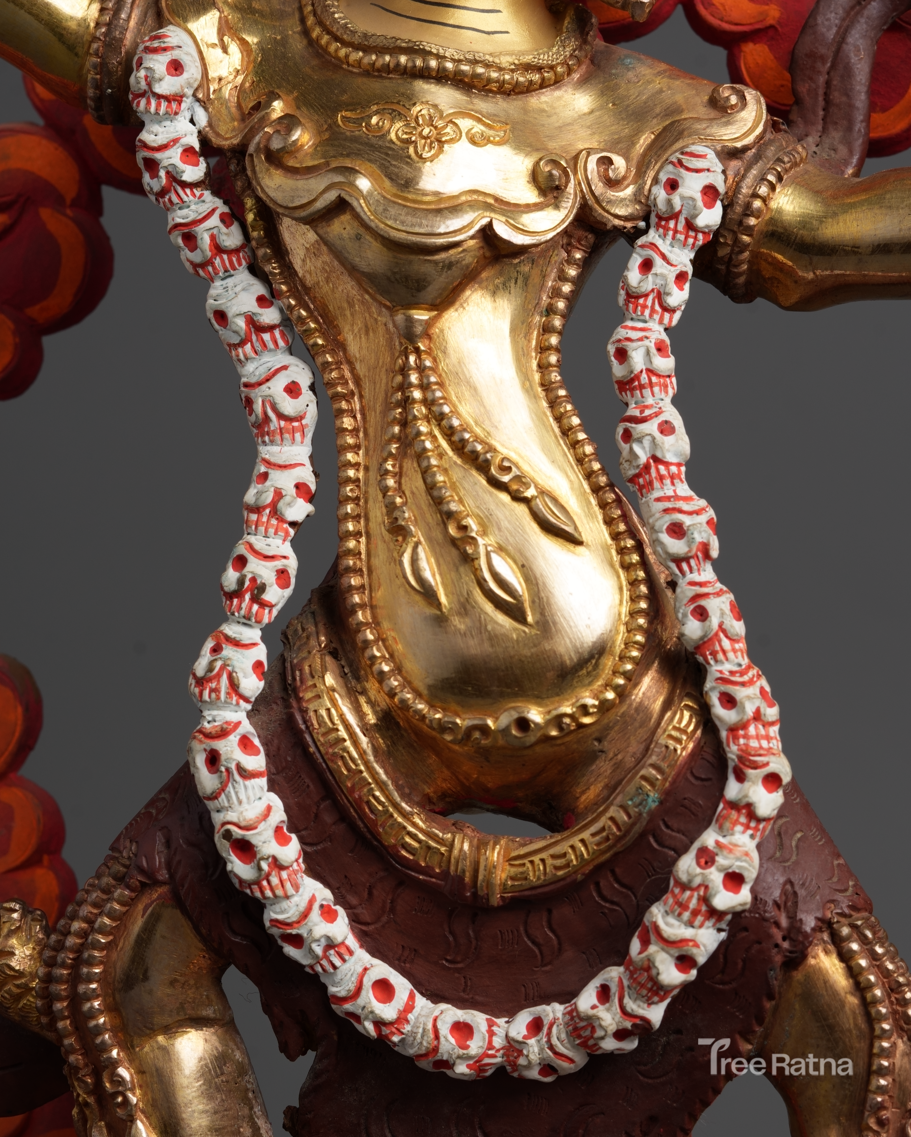 Ekajati Statue with 24k Gold & Gemstones – Handcrafted Spiritual Protector
