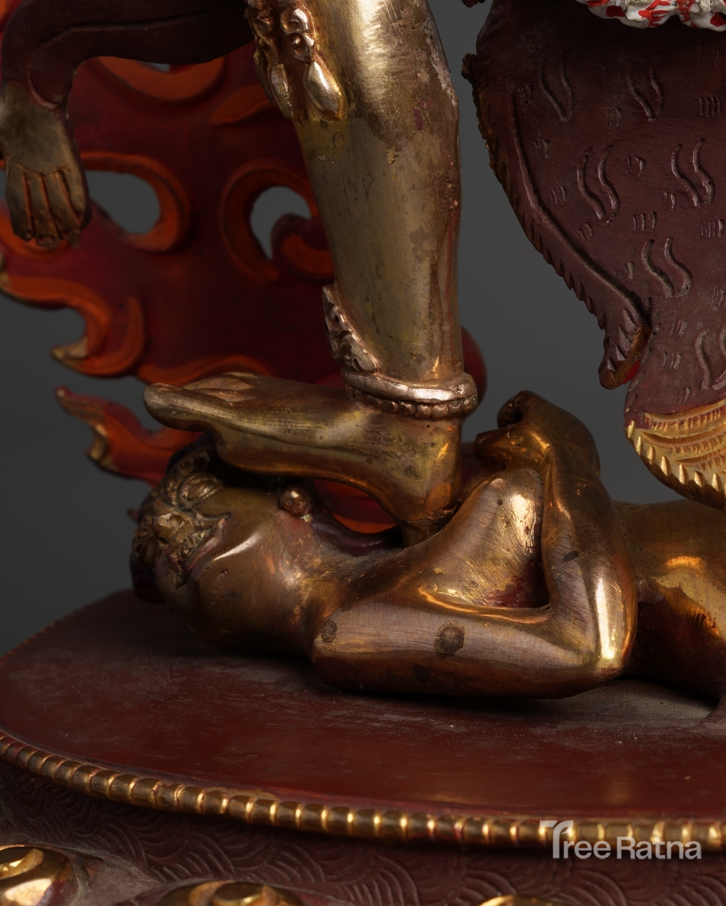 Ekajati Statue with 24k Gold & Gemstones – Handcrafted Spiritual Protector