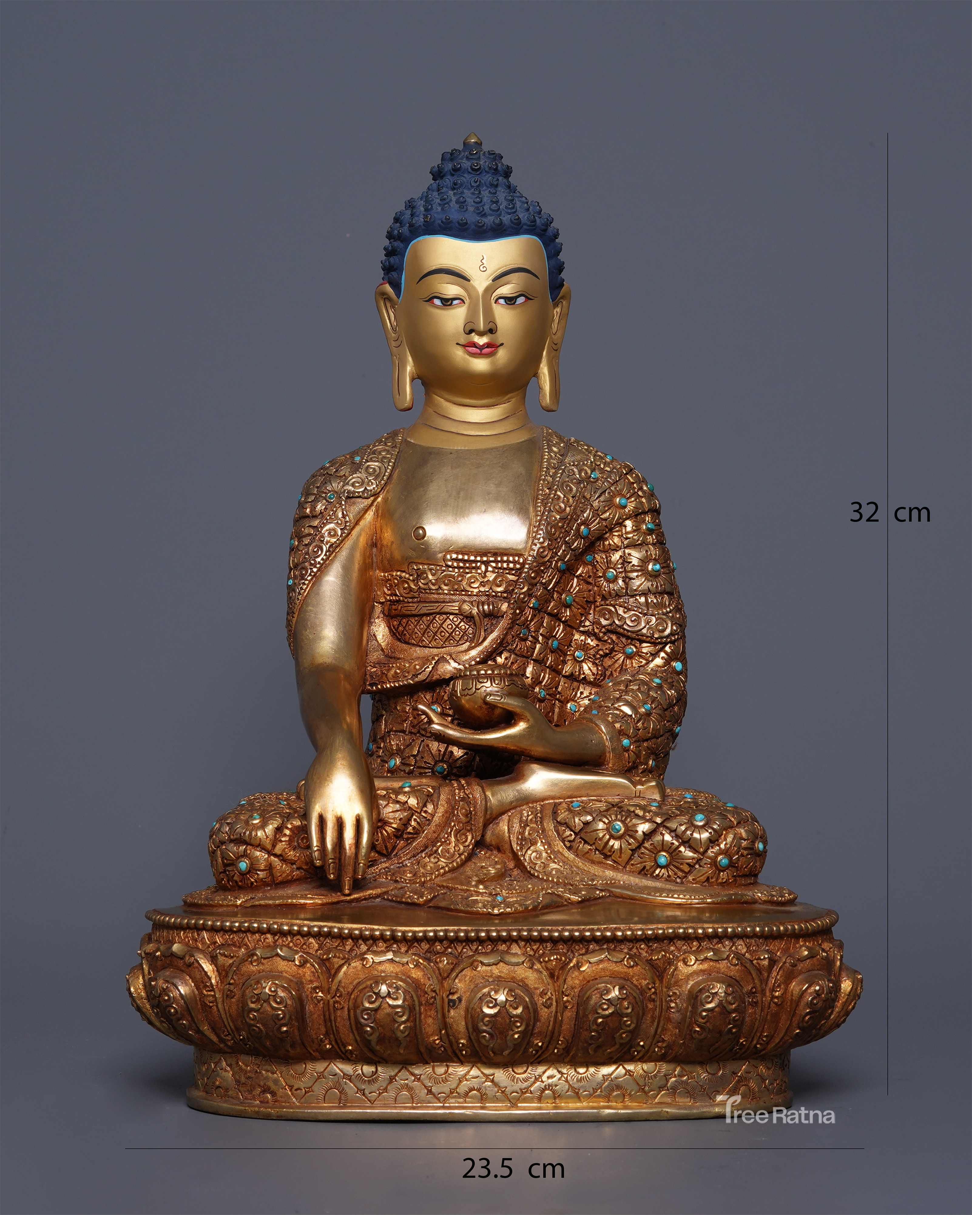 24K Gold Shakyamuni Buddha – Timeless Buddhist Masterpiece