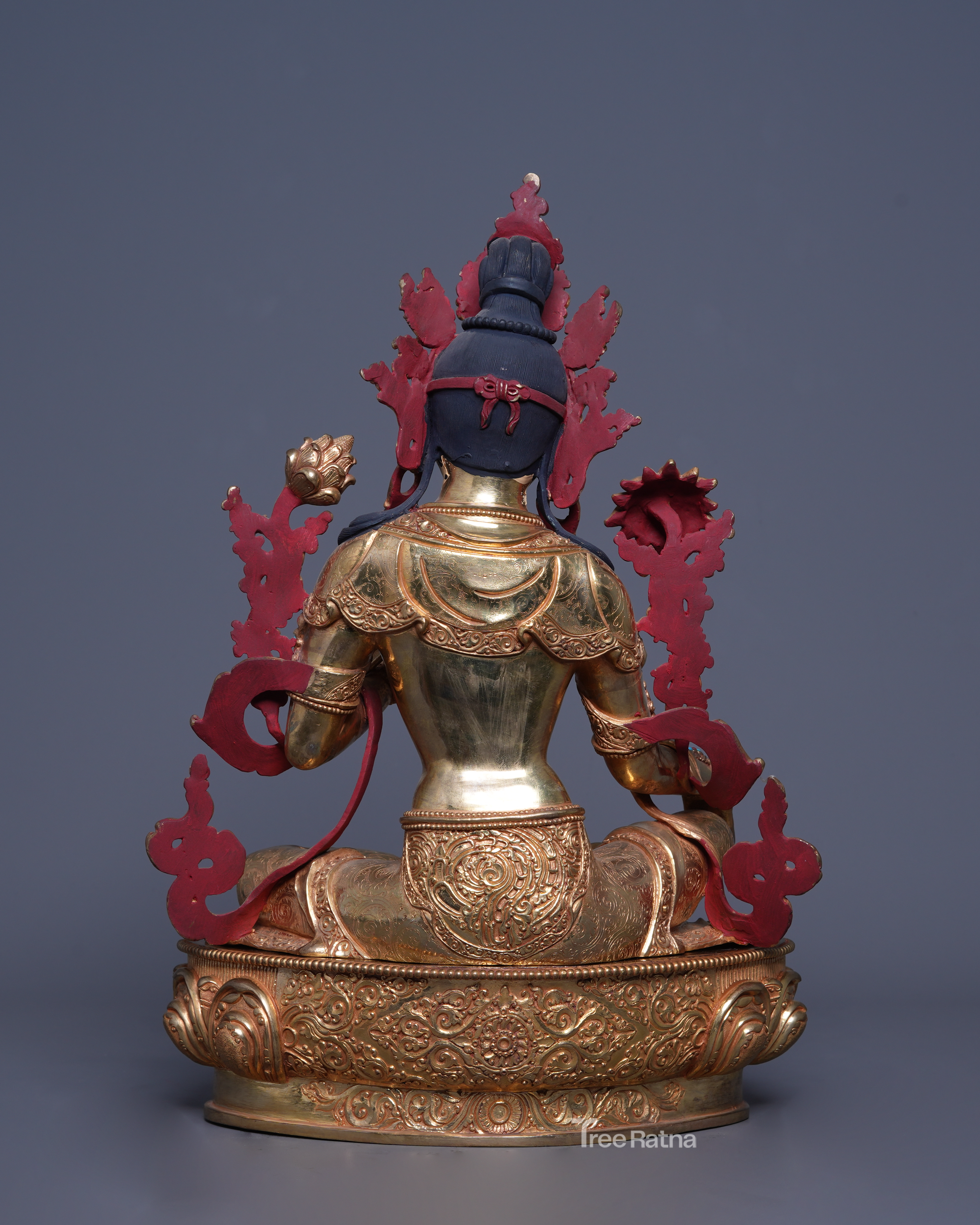 Green Tara 24K Gold Statue – Divine Feminine Buddhist Art