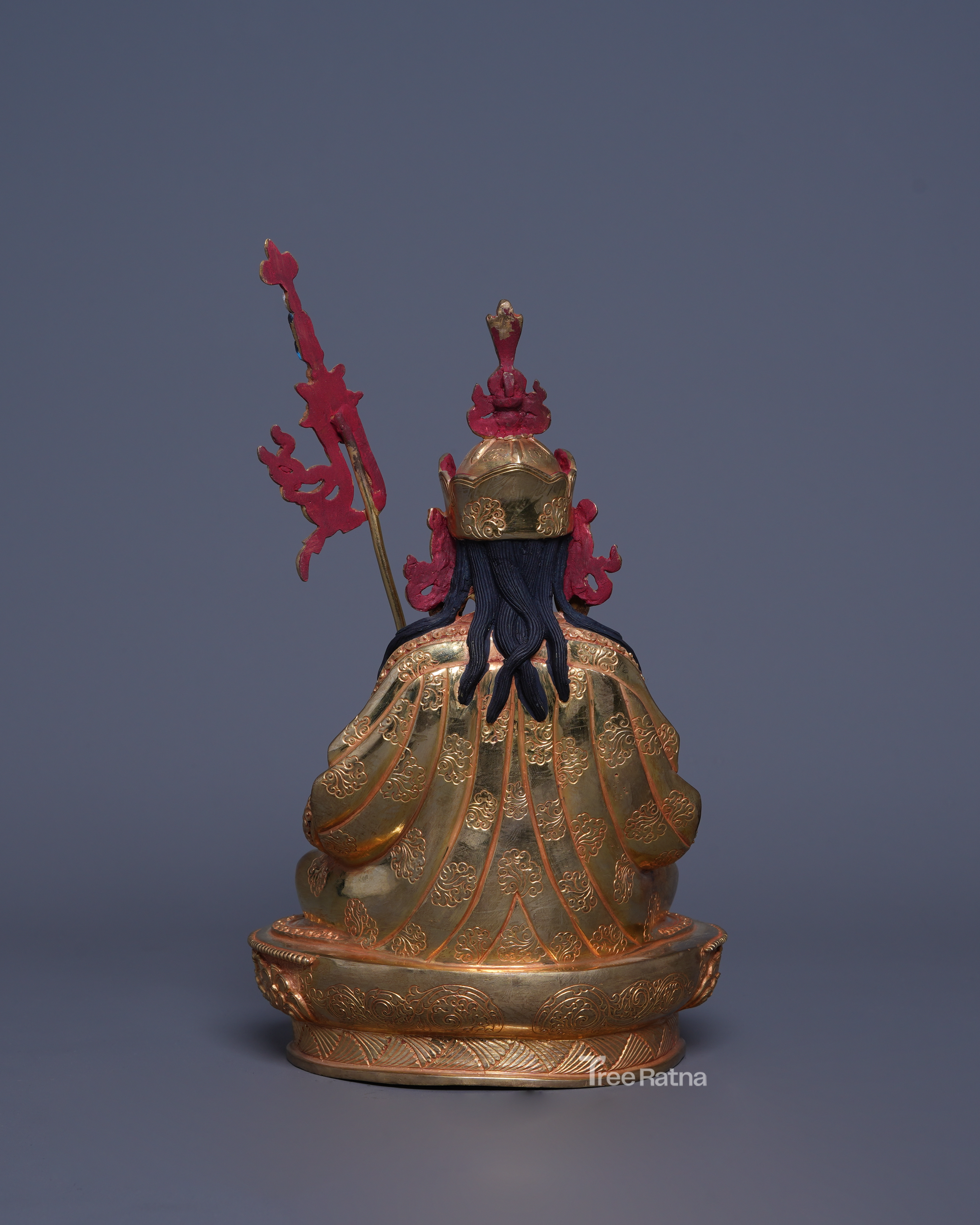 Guru Rinpoche – Lotus-Born Master in 24K Gold Gilded Statue